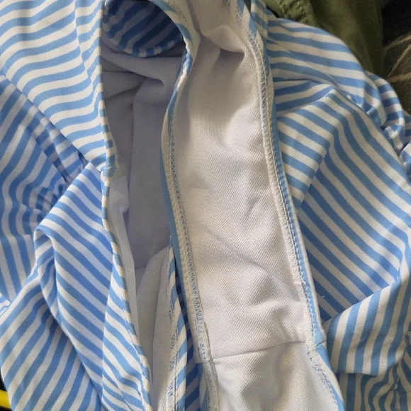 Cupshe Light Blue and White Striped One-Piece Swimsuit - Picture 4 of 5